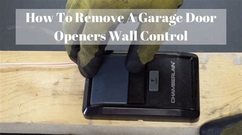 Some people may not know how so I hope to cover a lot of information even . . How to remove craftsman garage door opener wall control
